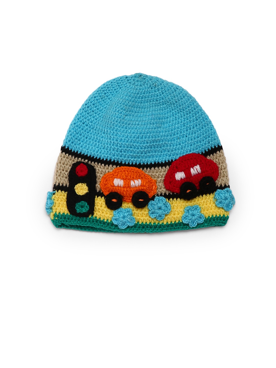 

CHUTPUT Unisex Blue Self-Design Beanie