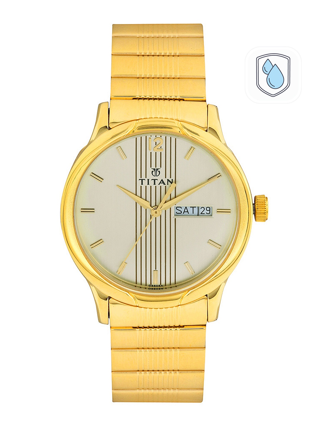 

Titan Men Off-White Dial Watch NF1580YM04