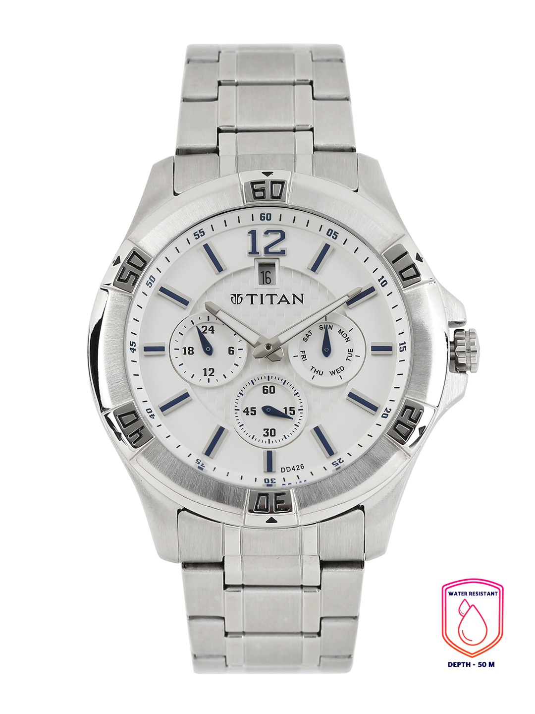 

Titan Men White Dial Watch 1622SM02J