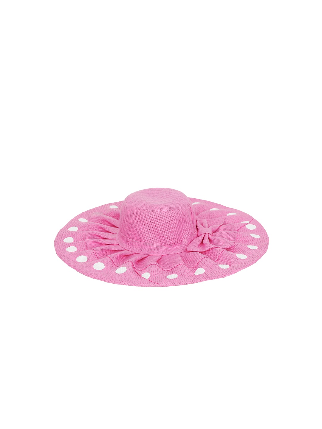 

FabSeasons Women Pink Polka Dot Printed Sun Hat