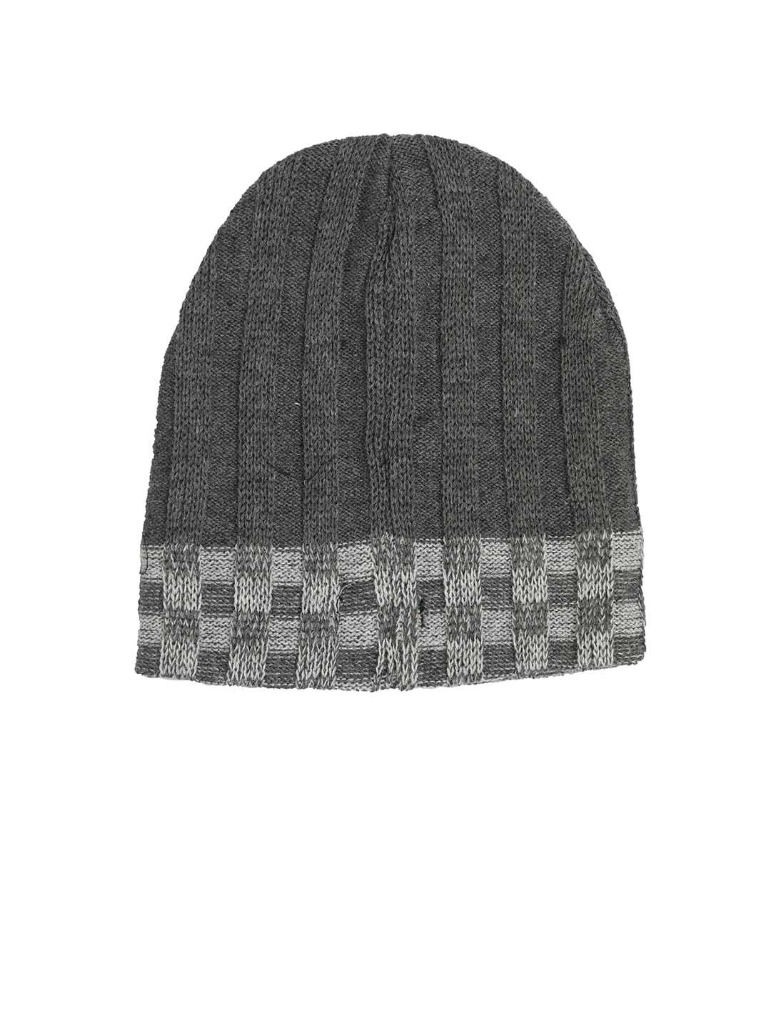 

FabSeasons Unisex Grey Self Design Beanie