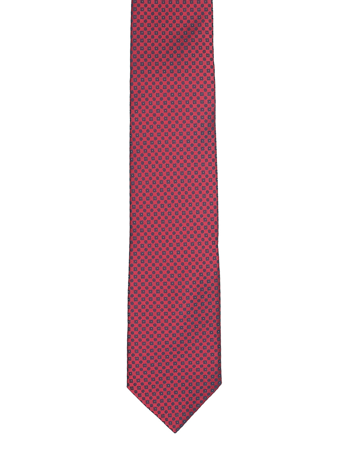 

Van Heusen Red Woven Design Broad Tie
