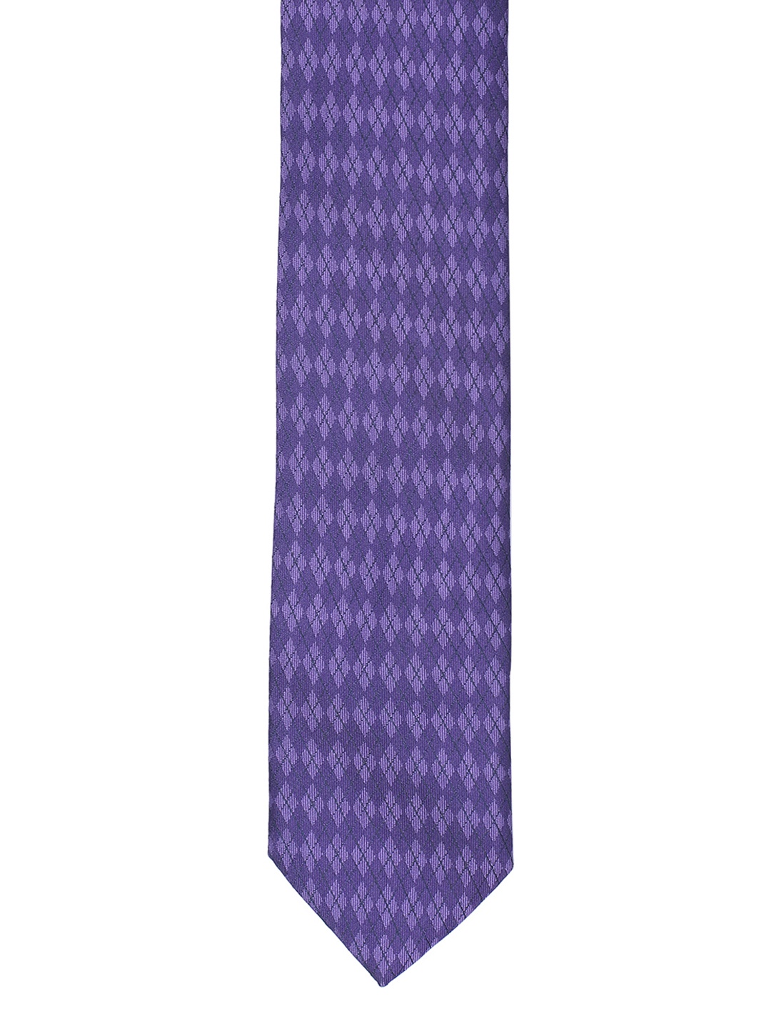 

V Dot Purple Woven Design Broad Tie