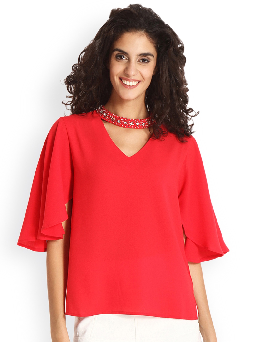 Gipsy Women Red Solid Top