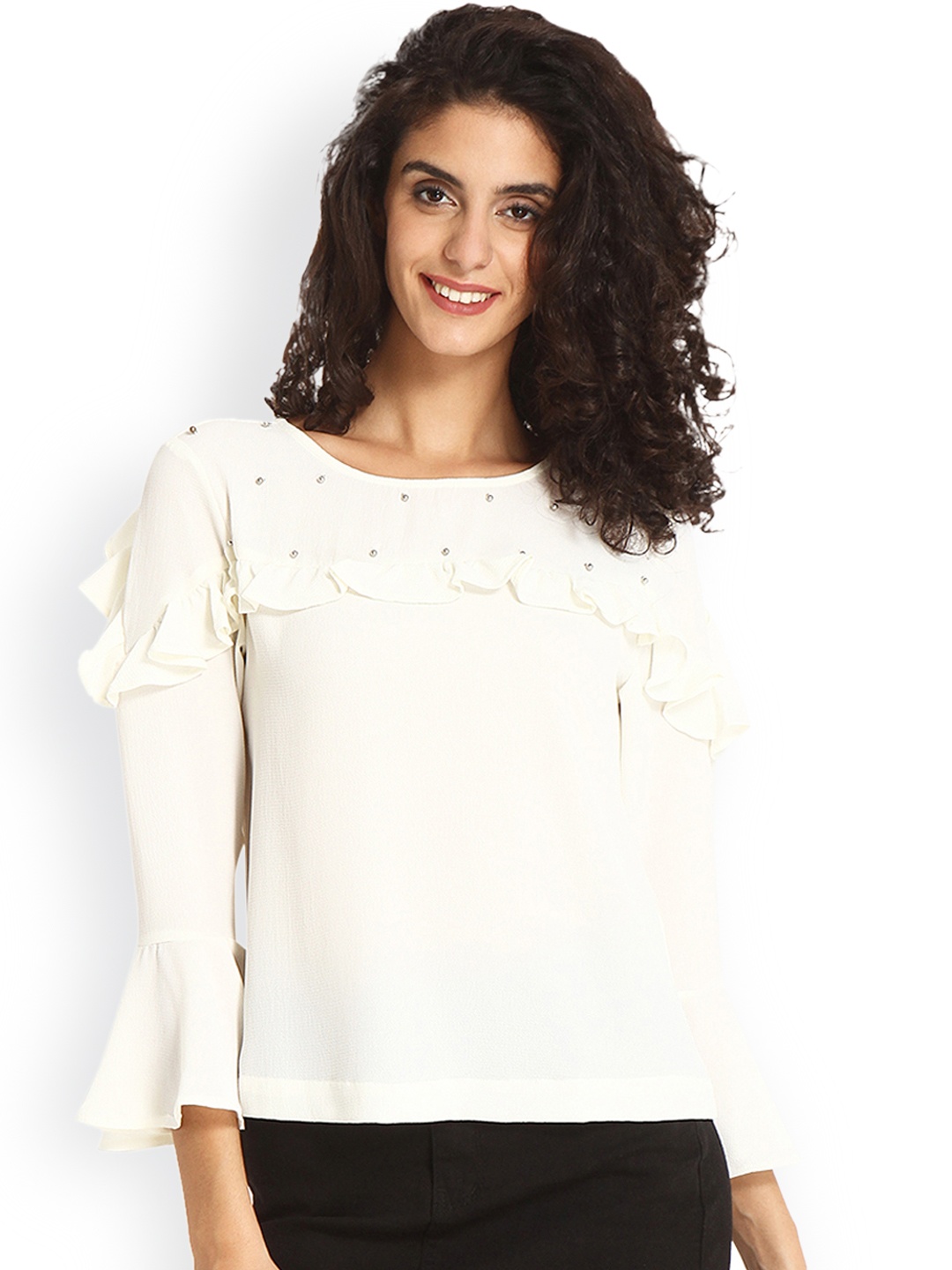 

Gipsy Women White Solid Top