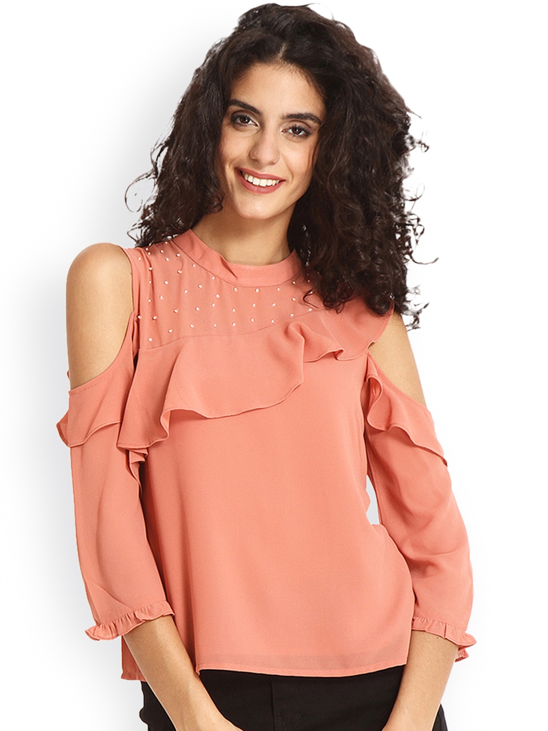 

Gipsy Women Pink Solid Top