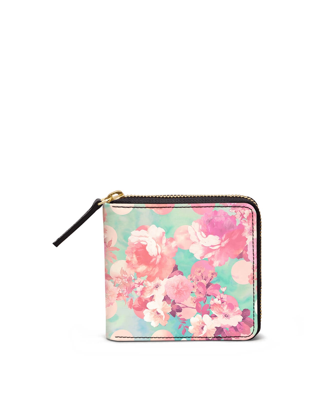 DailyObjects Women Pink & Blue Printed Zip Around Wallet