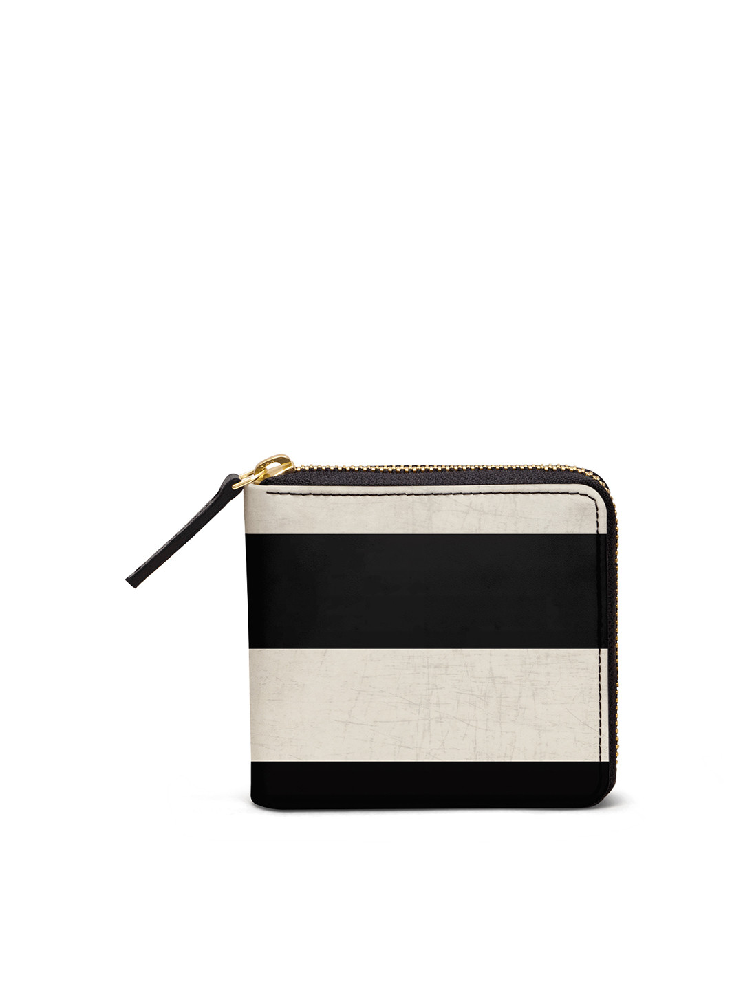 

DailyObjects Women Black & White Striped Zip Around Wallet