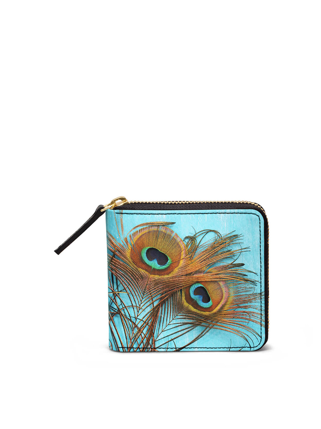 

DailyObjects Women Blue & Brown Printed Zip Around Wallet