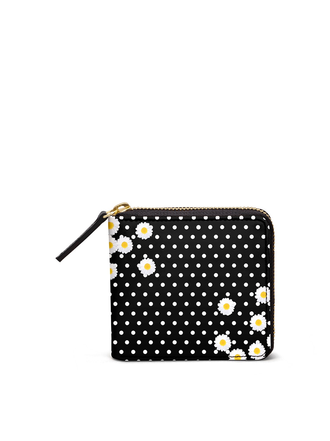 

DailyObjects Women Black & Off-White Printed Zip Around Wallet