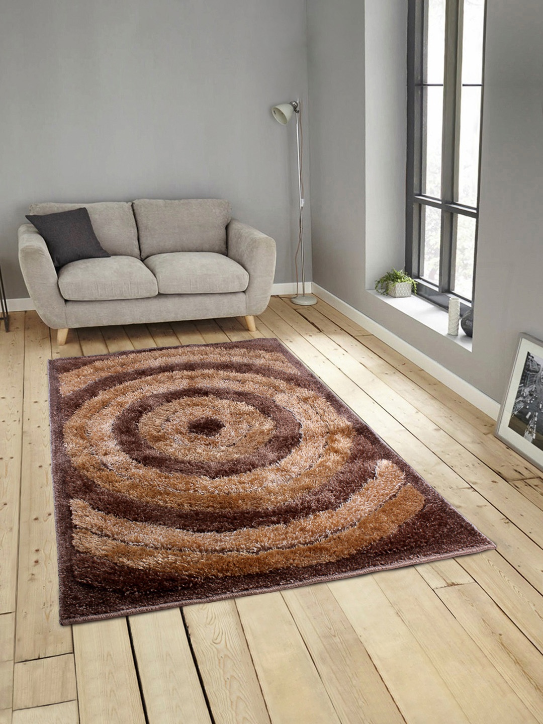 

ROMEE Brown and Beige Floor Carpet
