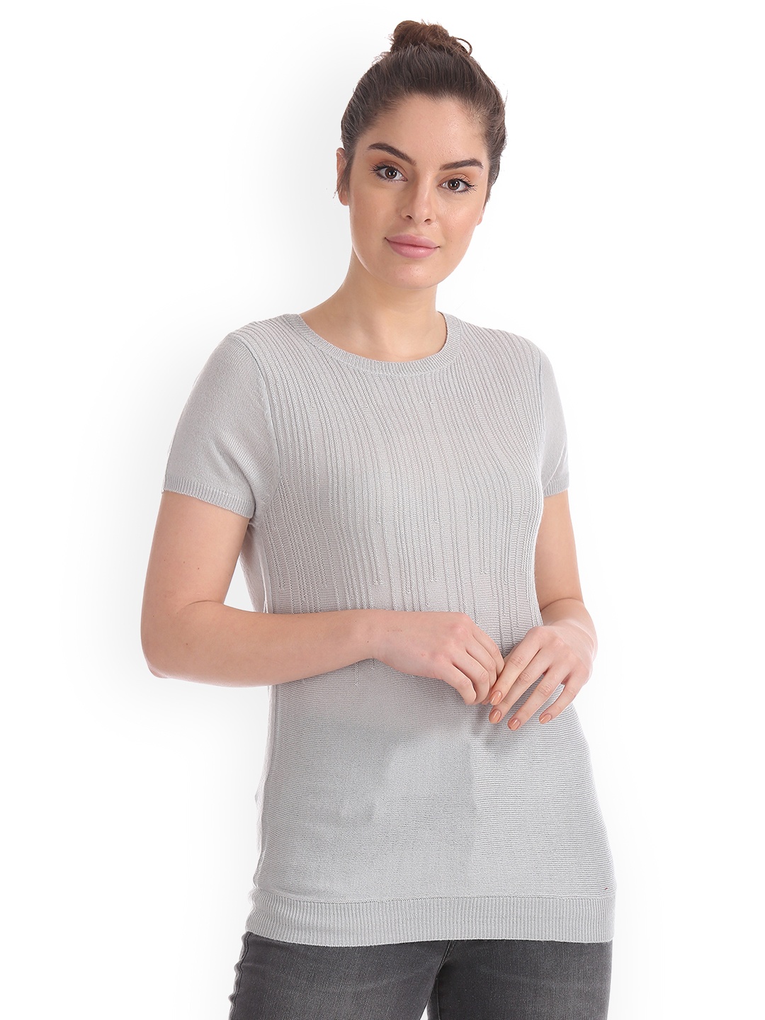 

U.S. Polo Assn. Women Grey Solid Top