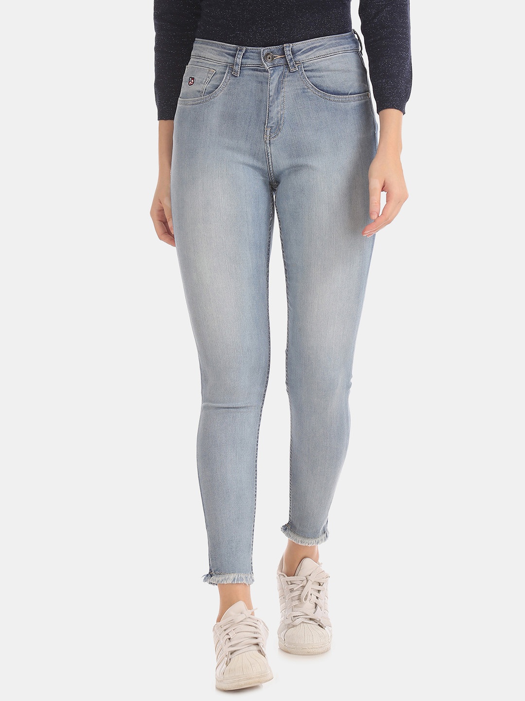 

U.S. Polo Assn. Women Blue Super Skinny Fit High-Rise Clean Look Stretchable Jeans