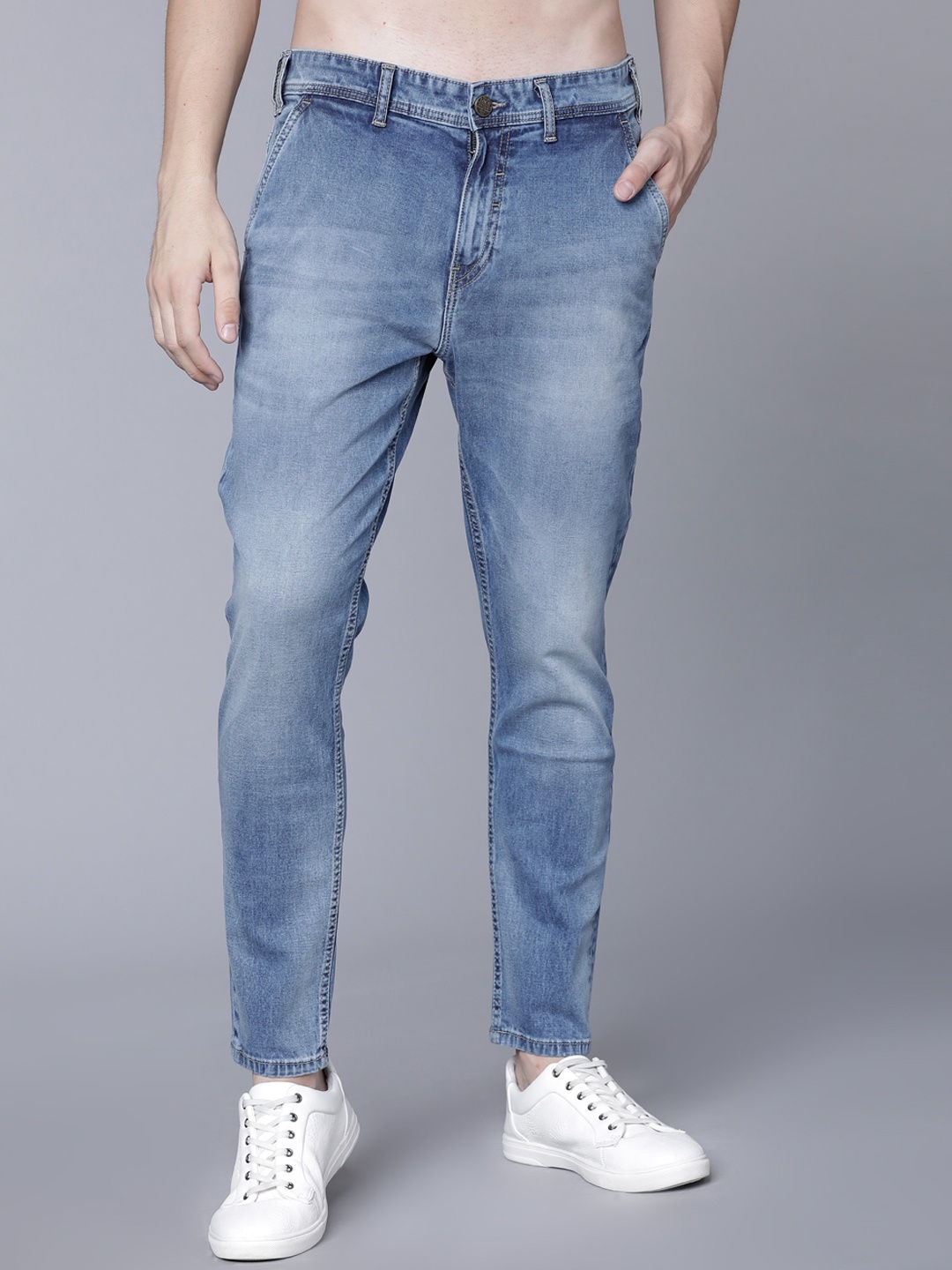 

LOCOMOTIVE Men Blue Slim Fit Mid-Rise Clean Look Stretchable Jeans