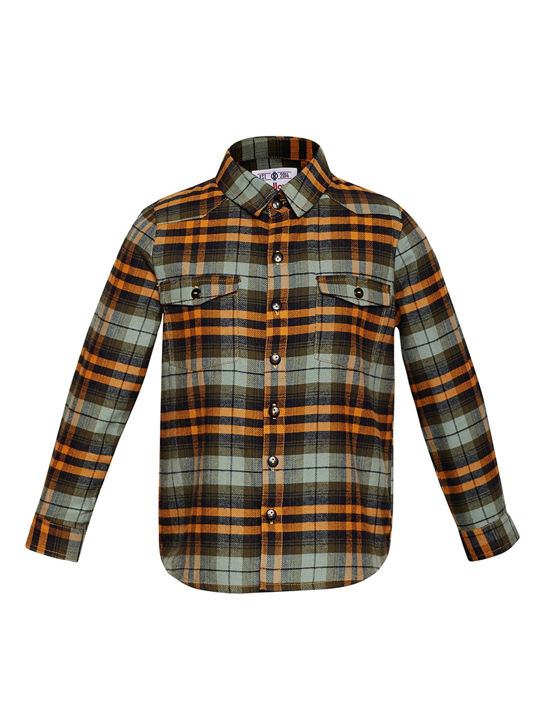 

Oxolloxo Boys Multicoloured Regular Fit Checked Casual Shirt, Multi