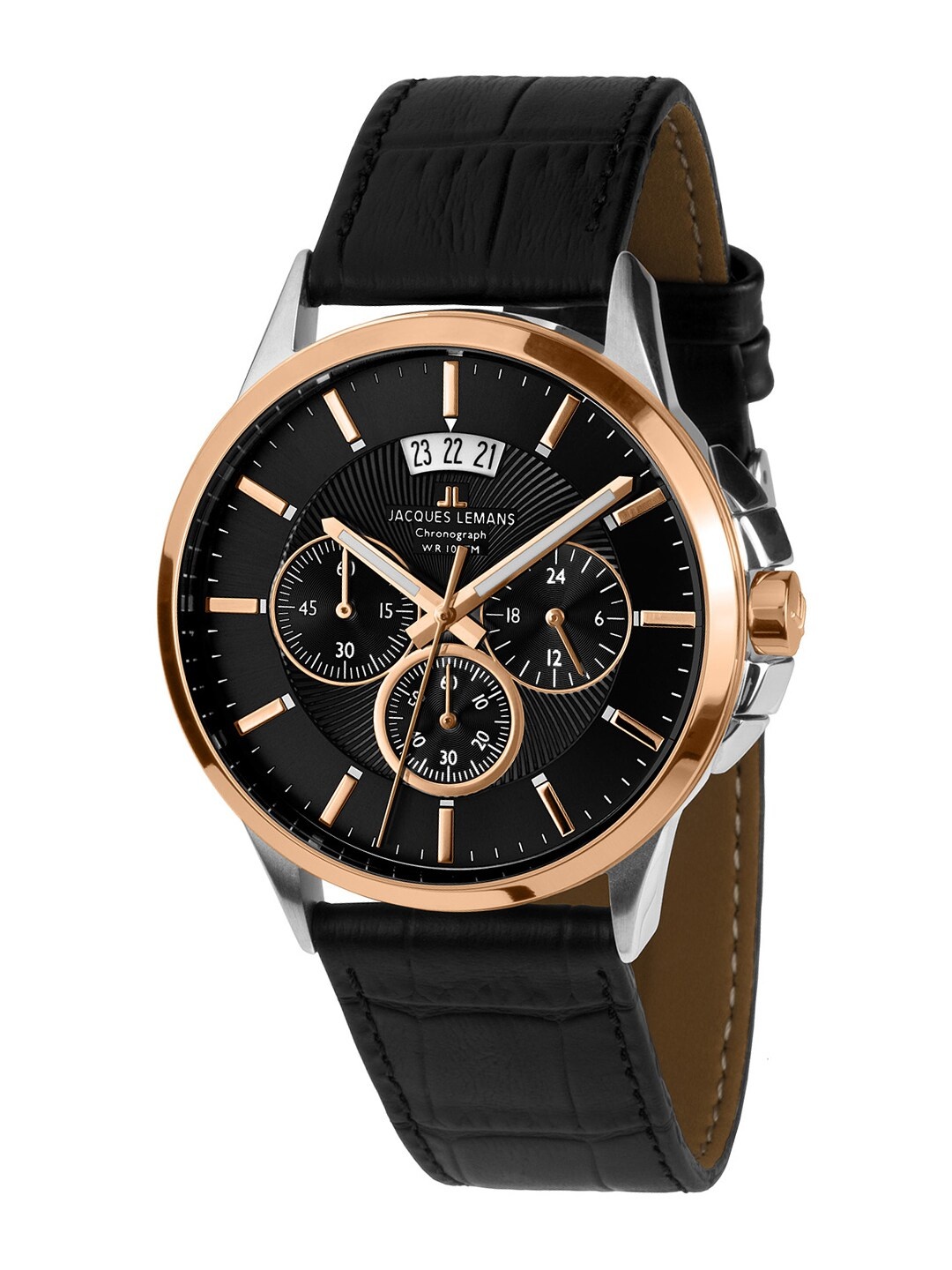 

Jacques Lemans Men Black Analogue Watch 1-1542C