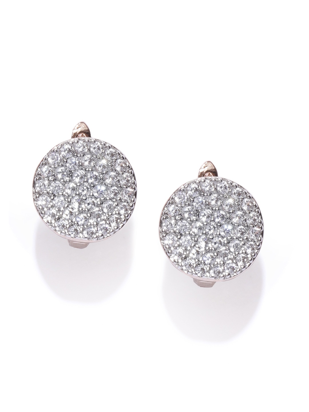 

DHRUVI Rose Gold-Plated CZ-Studded Circular Studs