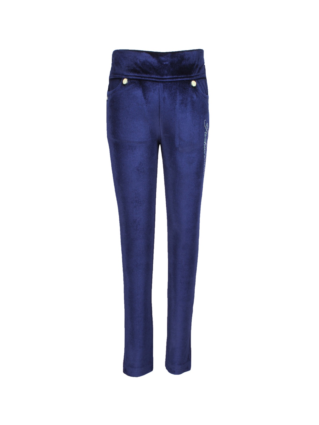 

CUTECUMBER Girls Navy Ankle-Length Leggings, Navy blue