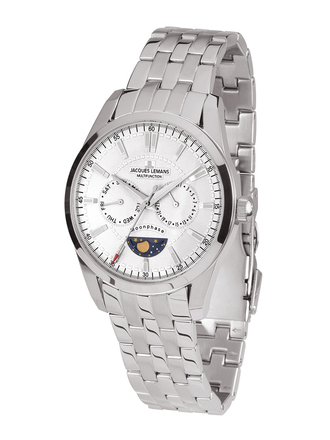 

Jacques Lemans Men White Analogue Watch 1-1901E