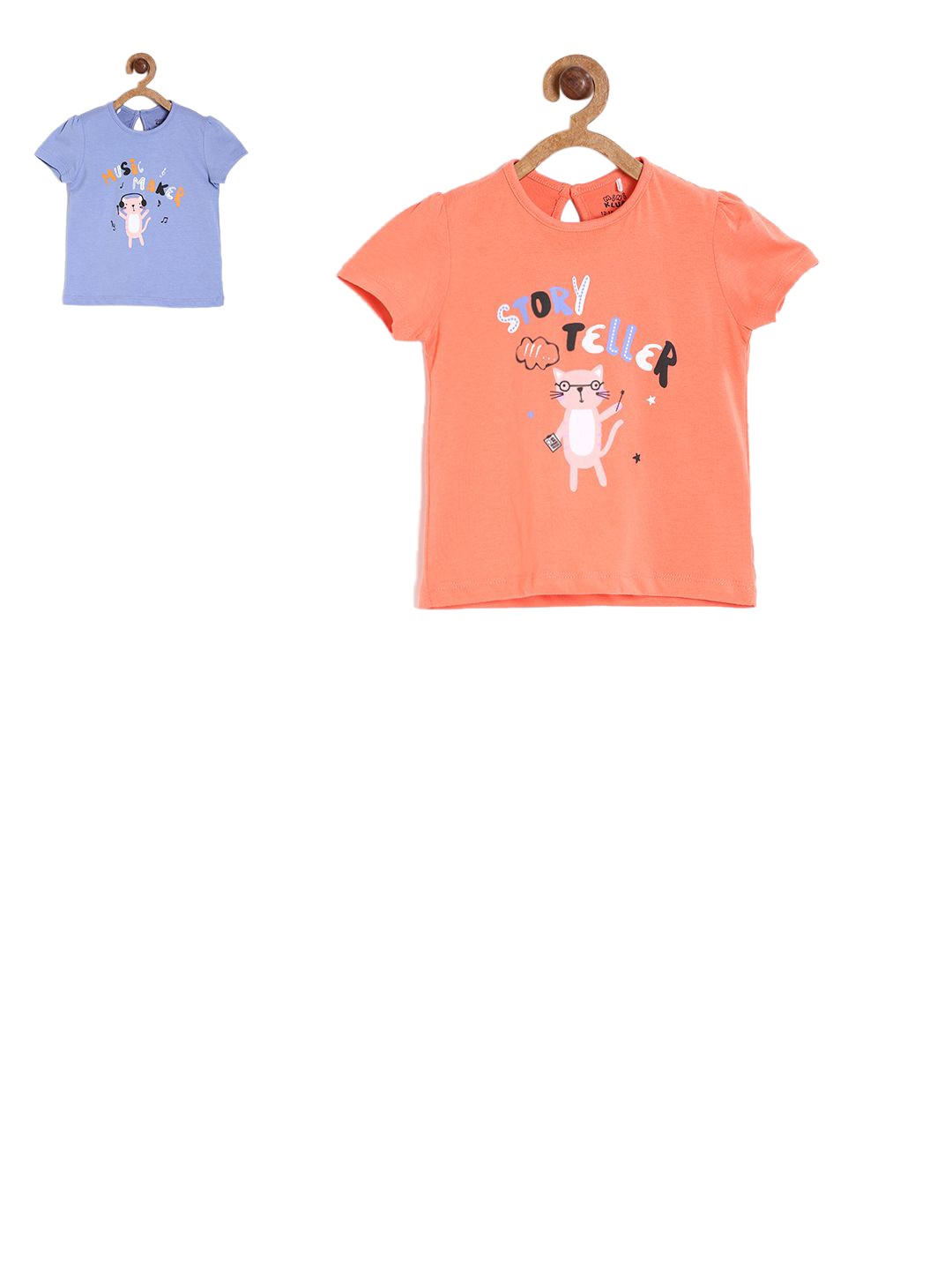 

MINI KLUB Girls Pack of 2 Tops, Orange