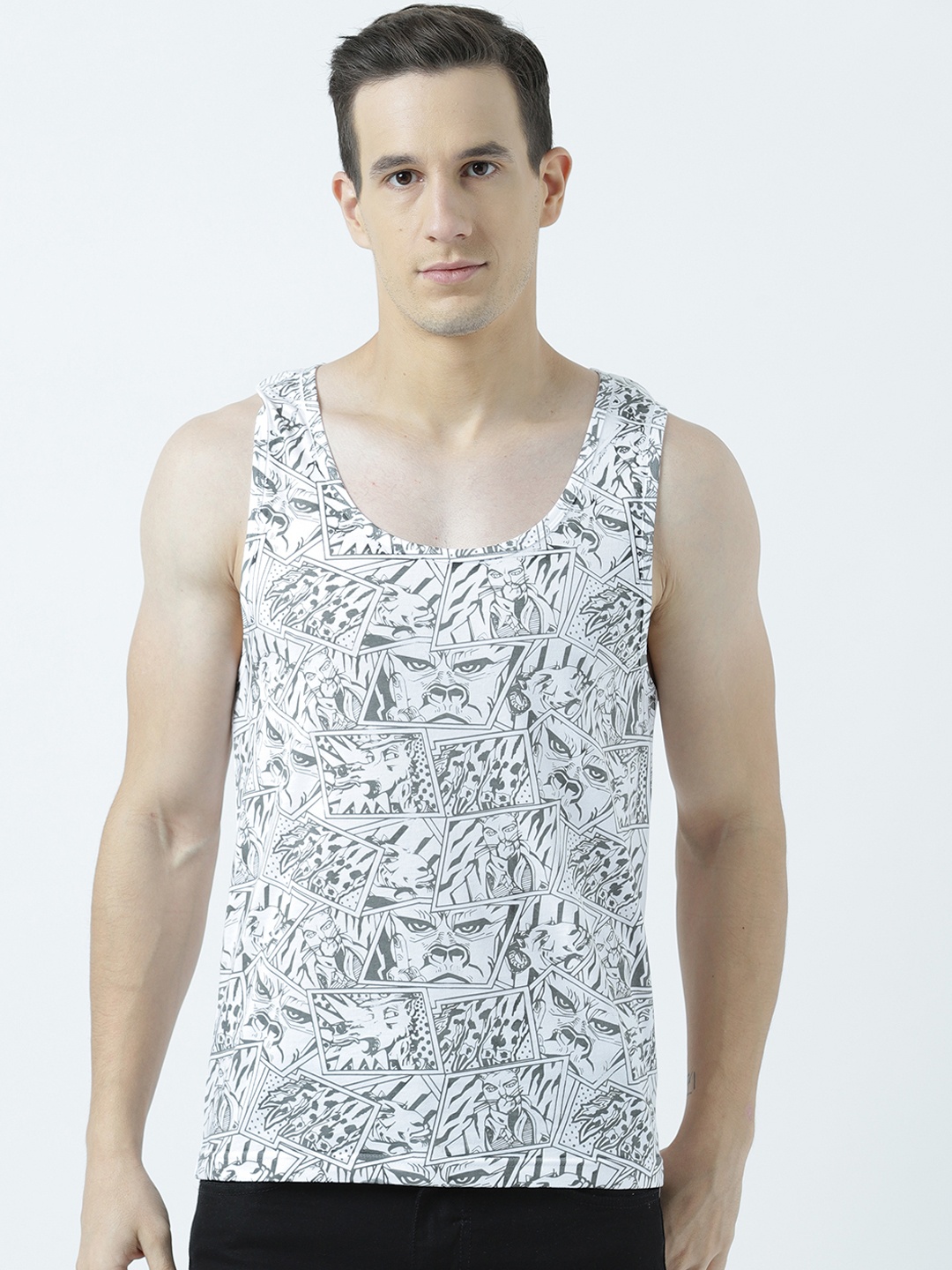 

Huetrap Men White Printed Scoop Neck T-shirt