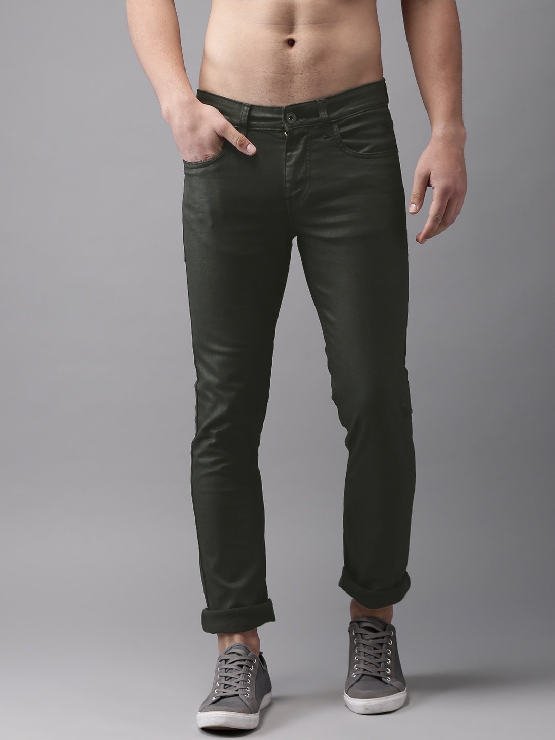 

Flying Machine Men Black Tapered Fit Mid-Rise Clean Look Stretchable Jeans