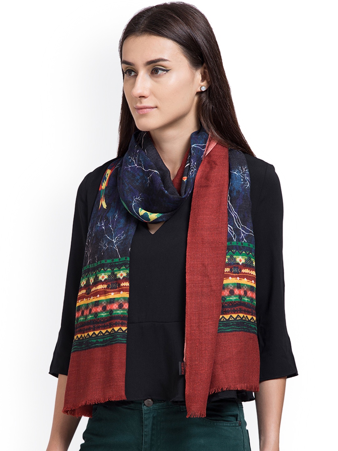 

SHINGORA Women Multicoloured Printed Stole, Multi