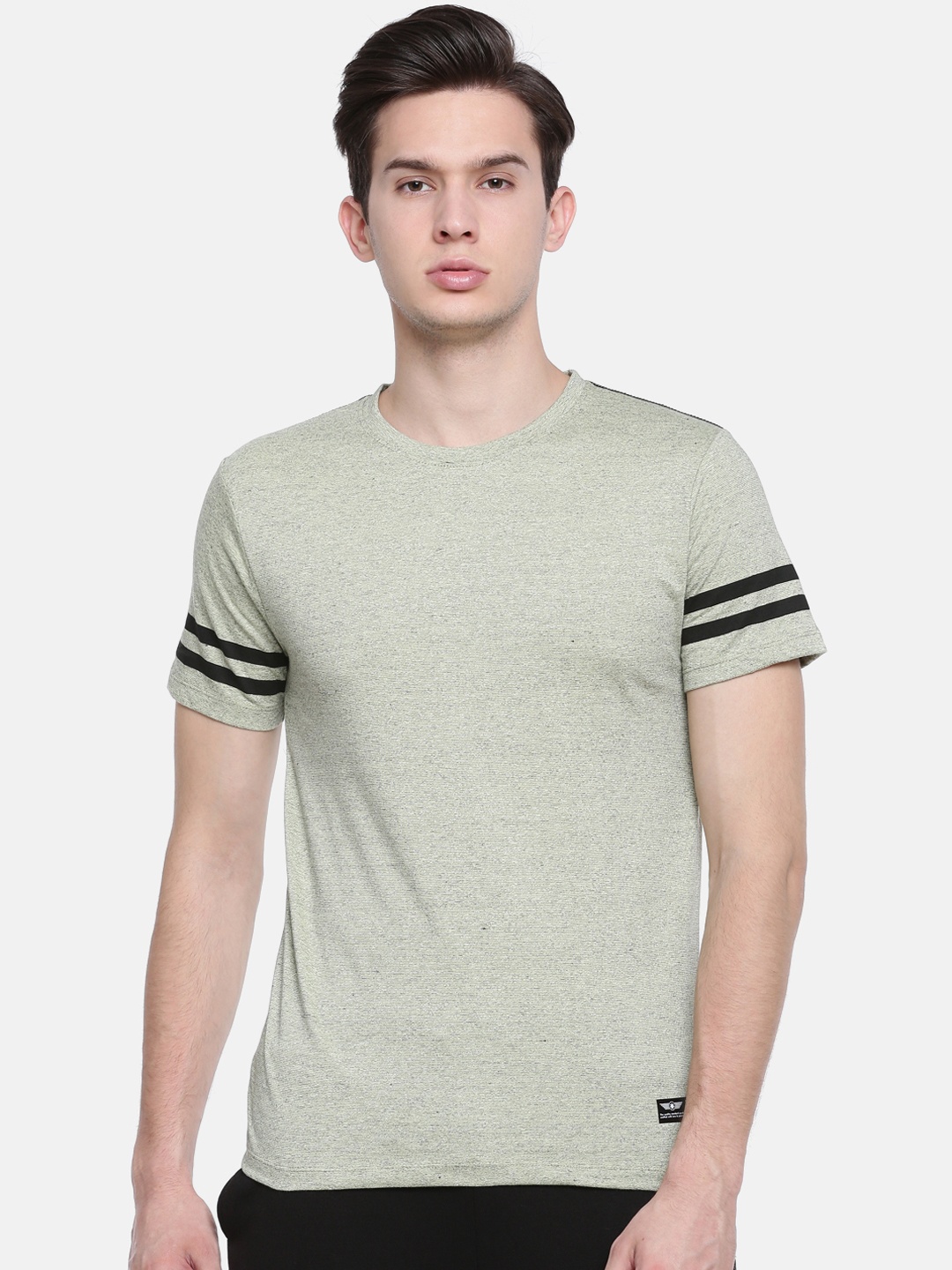 

Force NXT Men Green Solid Round Neck T-shirt