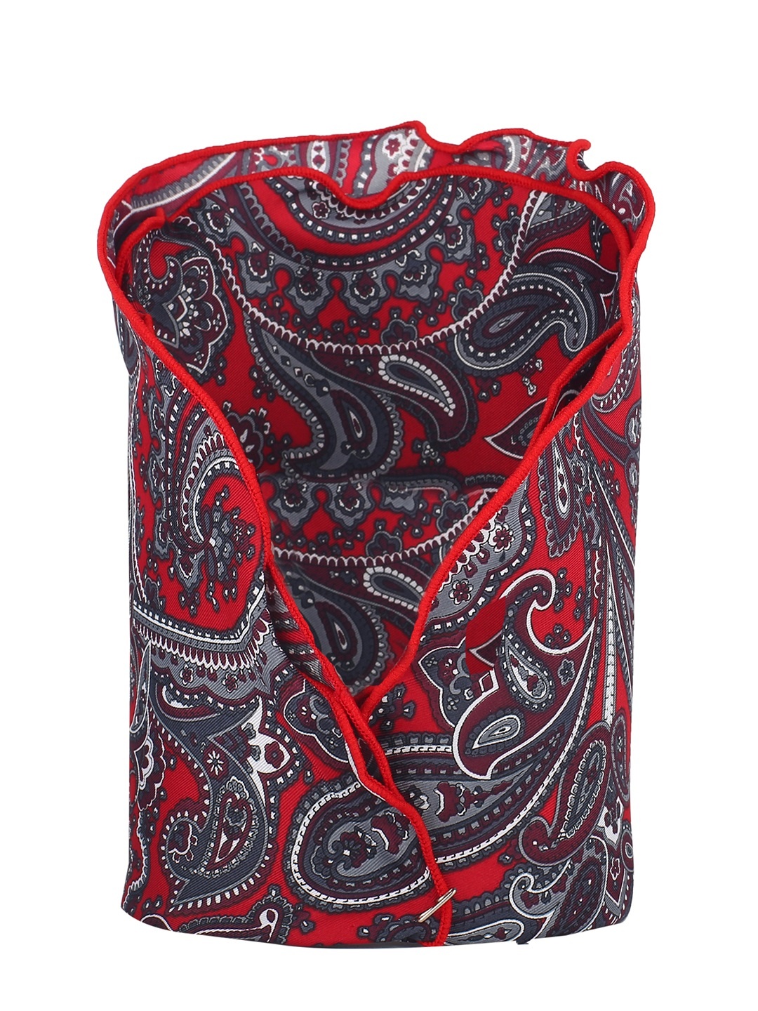 

Peter England Men Red & Grey Printed Pocket Square
