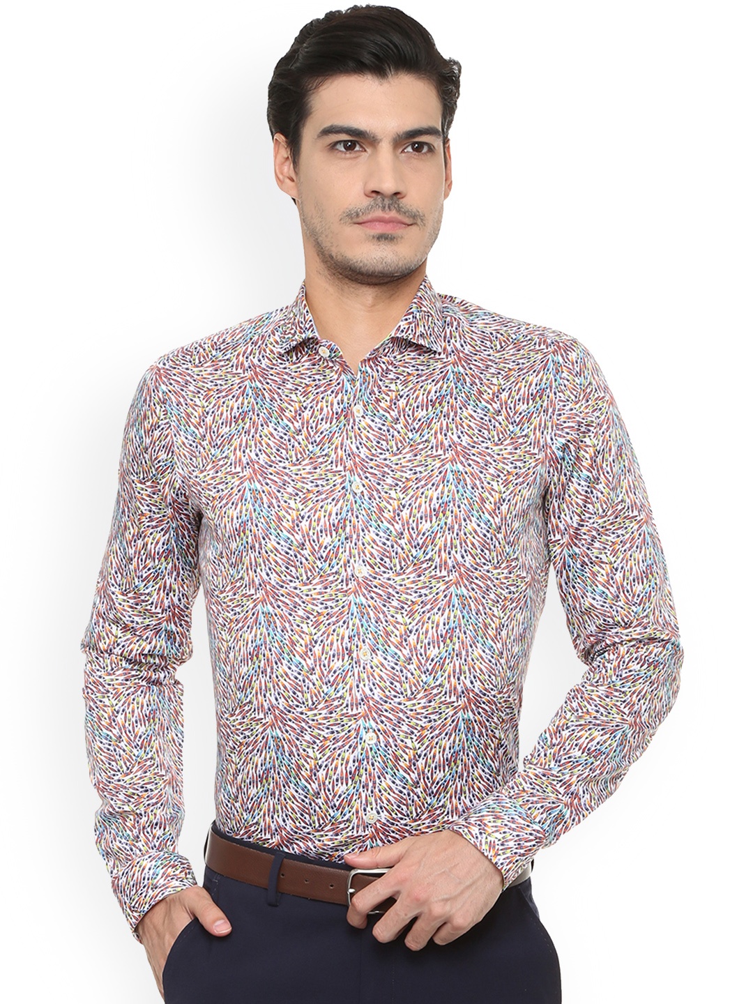 

SIMON CARTER LONDON Men Multicoloured Slim Fit Printed Casual Shirt, Multi