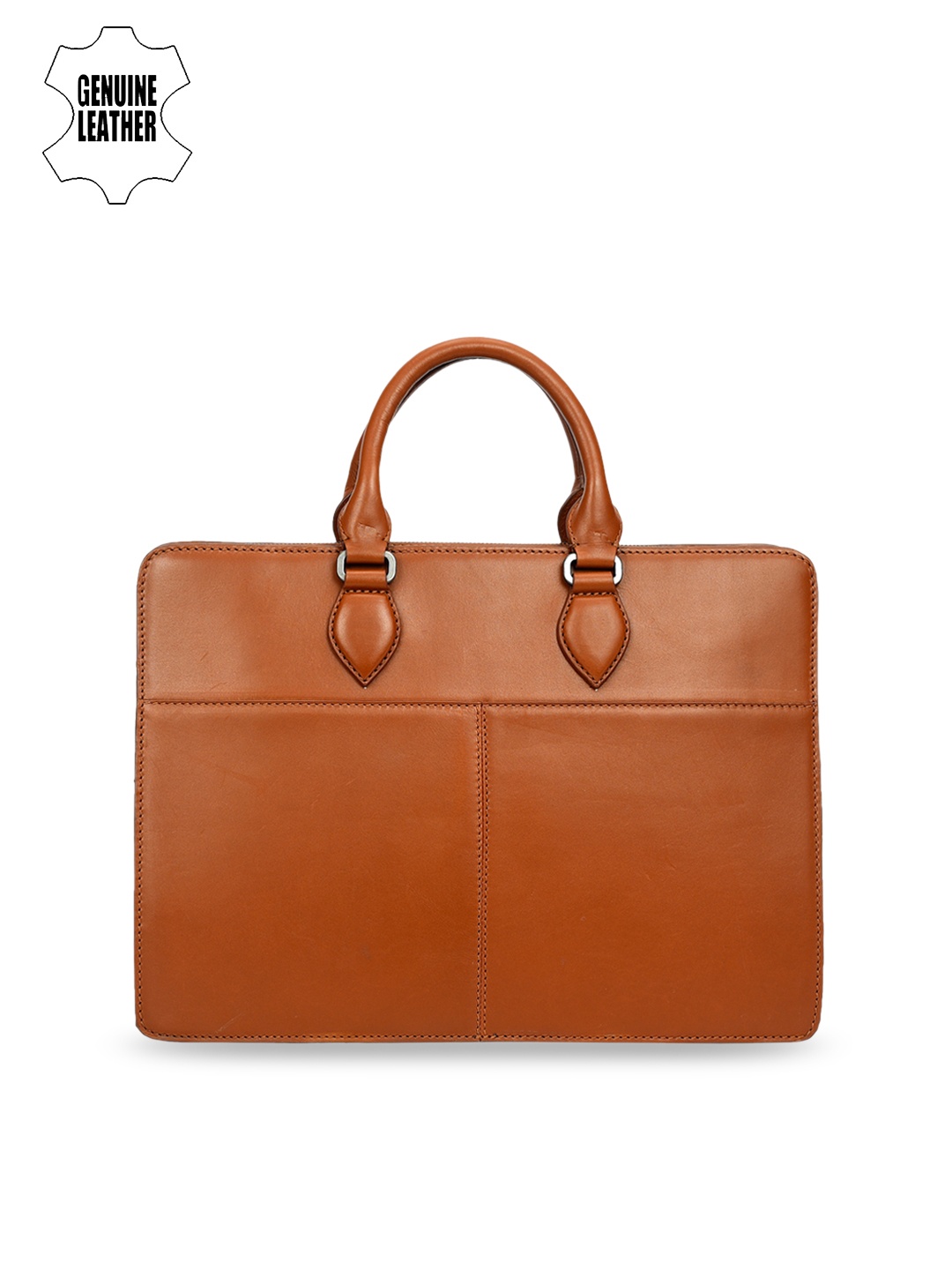 

Eske Men Tan Brown Leather Solid Laptop Bag