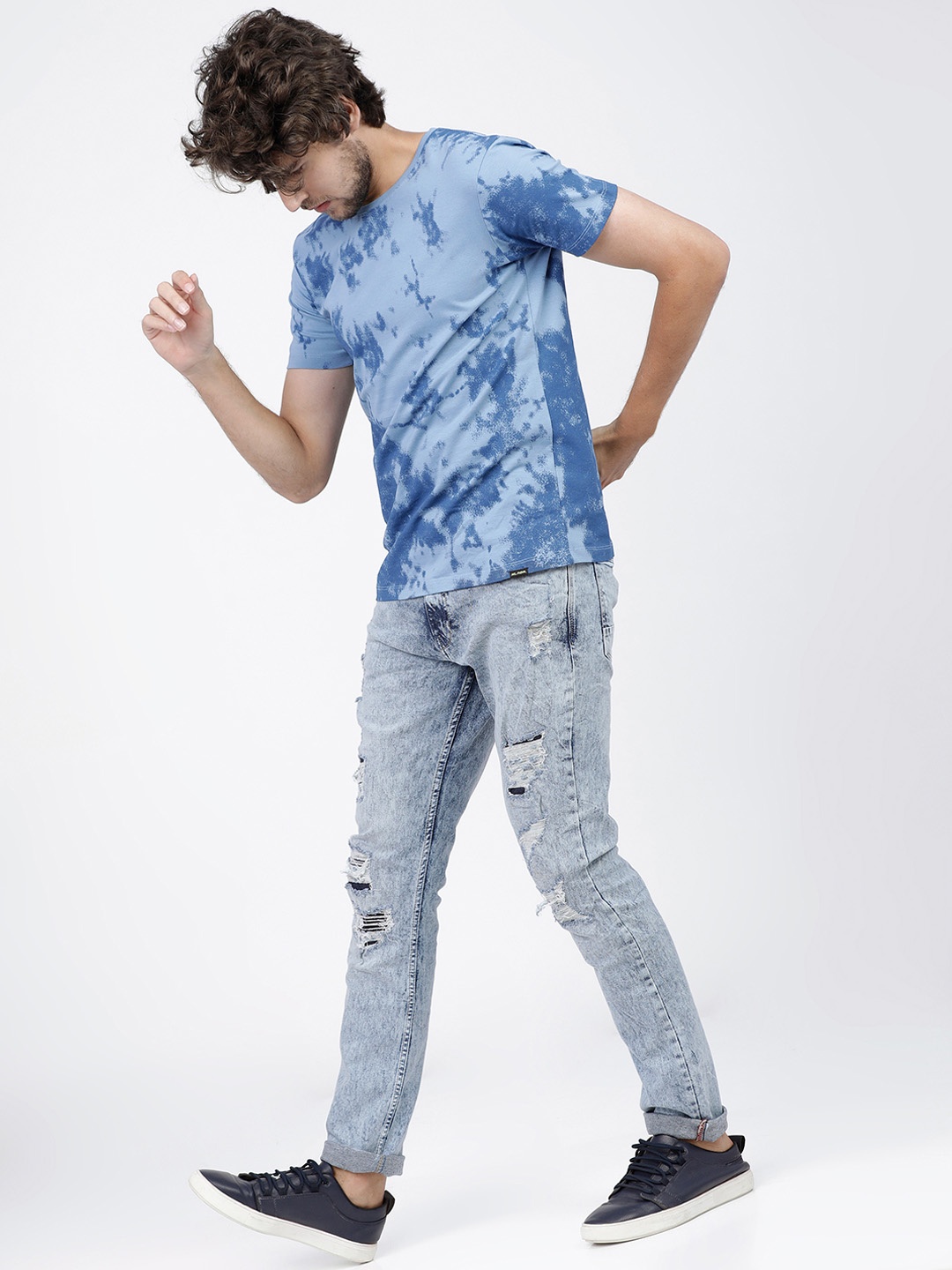 

LOCOMOTIVE Men Blue Slim Fit Mid-Rise Mildly Distressed Stretchable Jeans