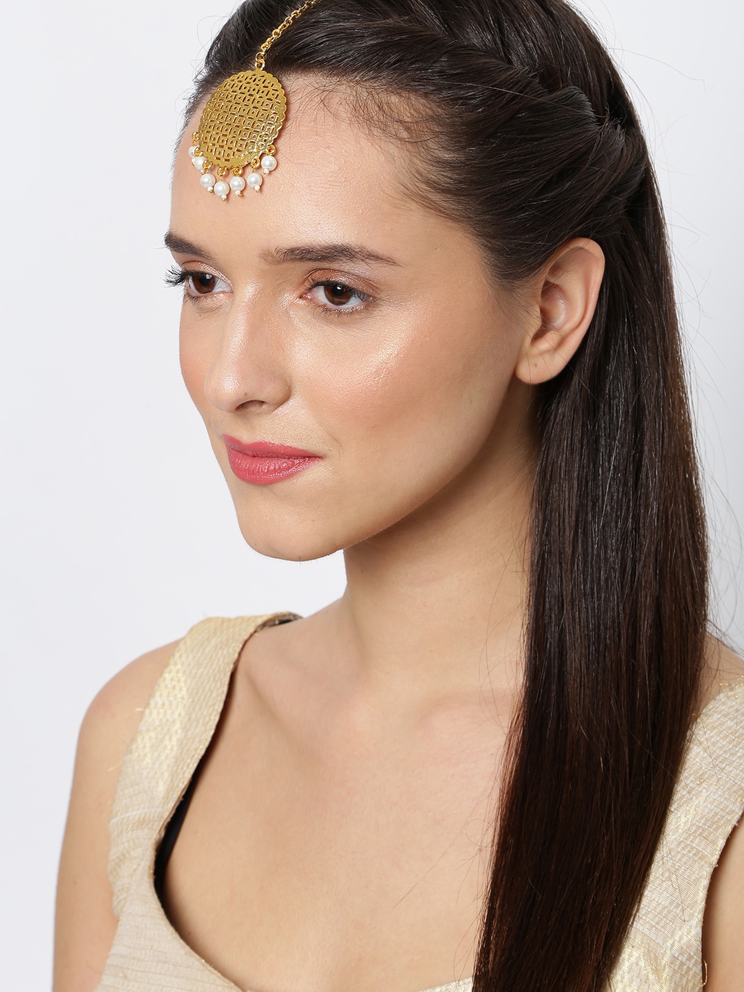 

Zaveri Pearls Gold-Toned Maang Tikka