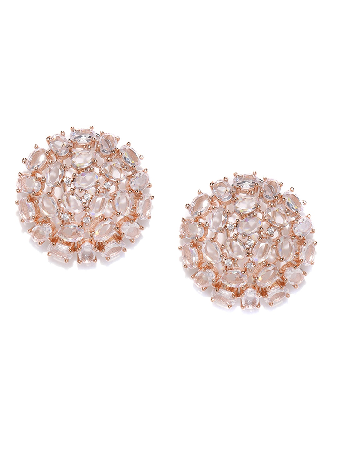 

Zaveri Pearls Rose Gold Circular Studs