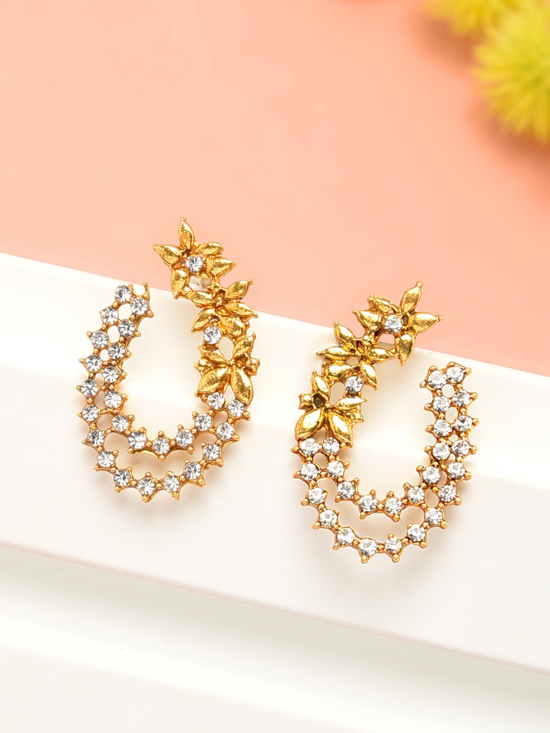 

Zaveri Pearls Gold-Toned Circular Studs