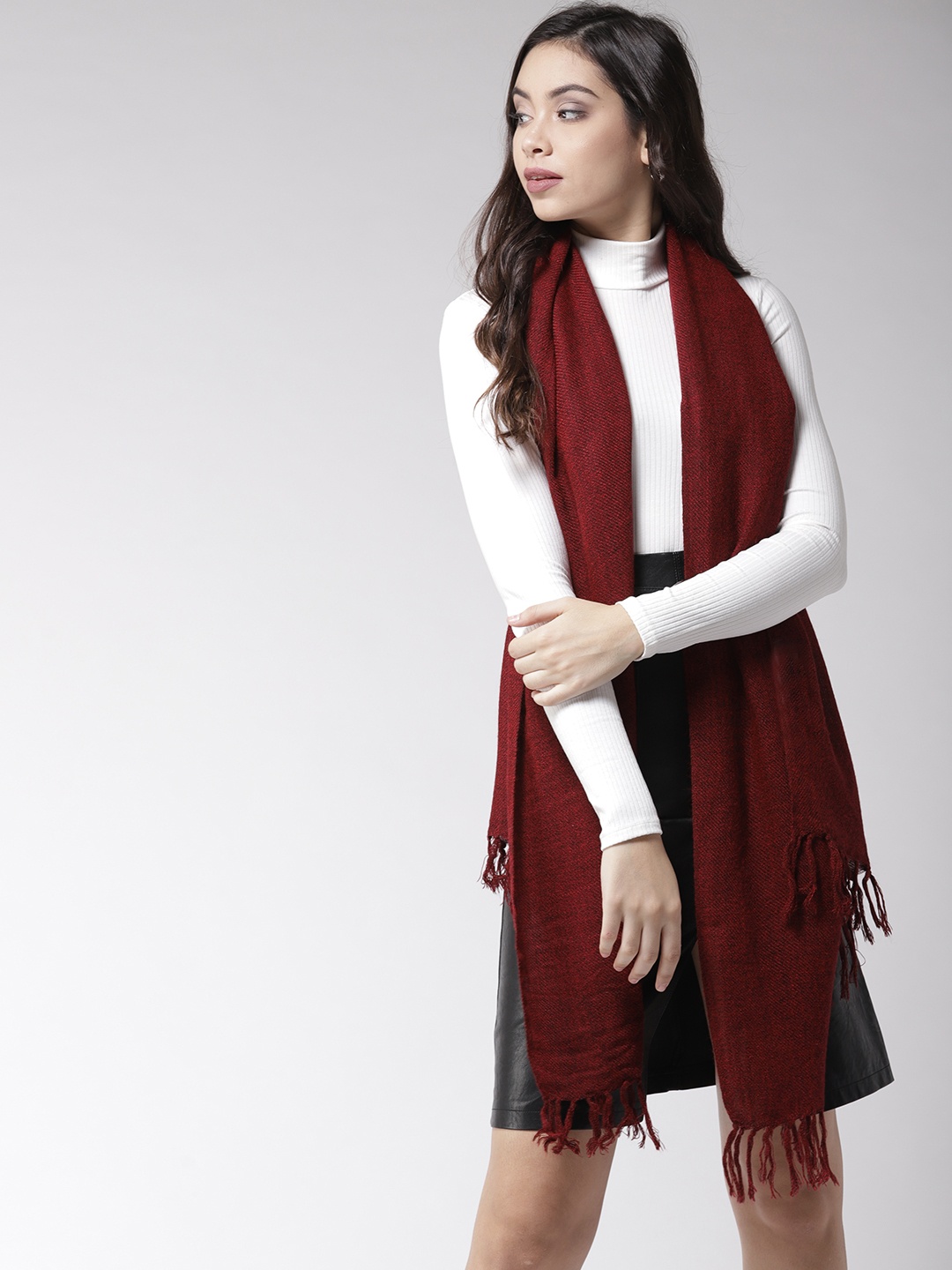 

Style Quotient Women Maroon Solid Stole