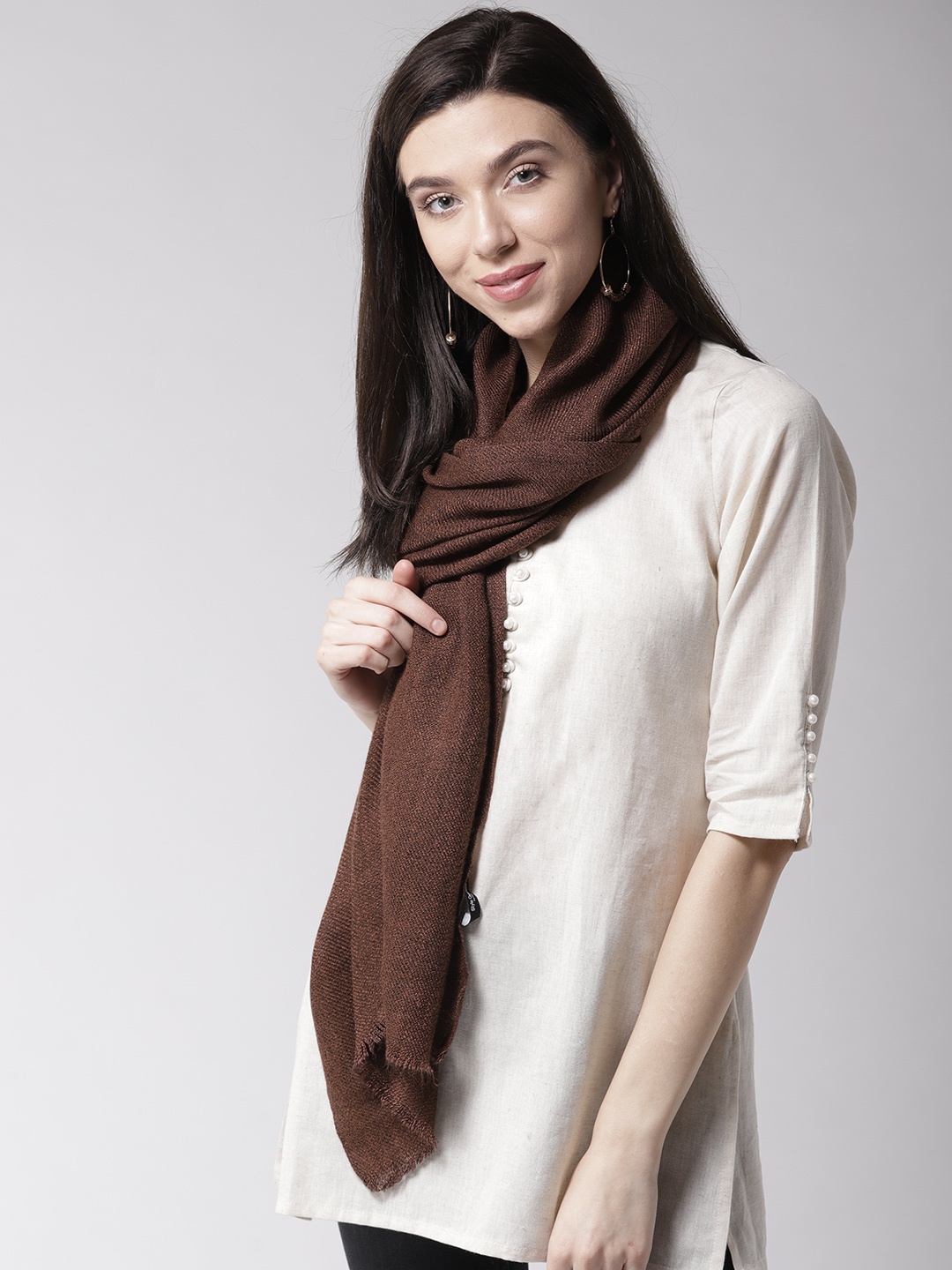 

Style Quotient Women Brown Solid Stole