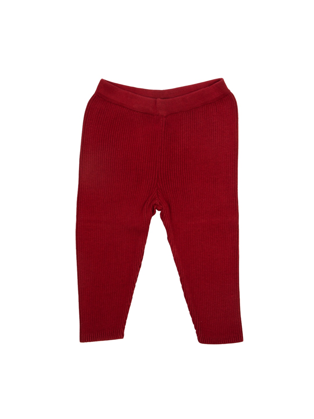 

MeeMee Kids Maroon Self Design Ankle-Length Leggings