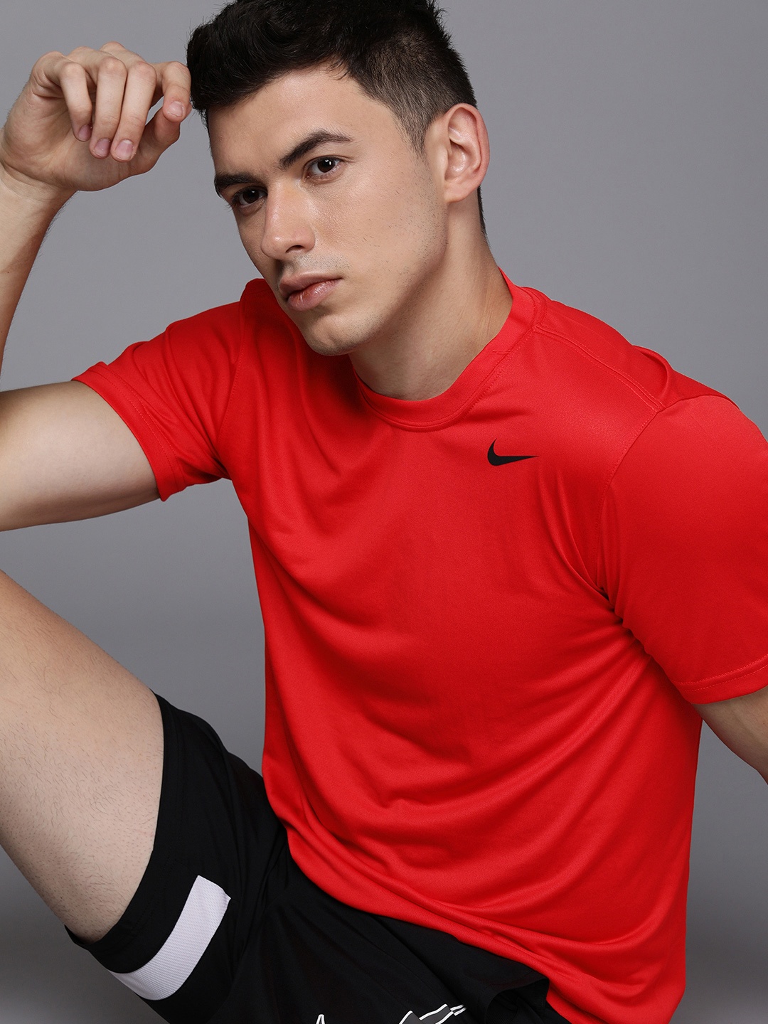 

Nike Men Red Dri-FIT Training or Gym T-shirt