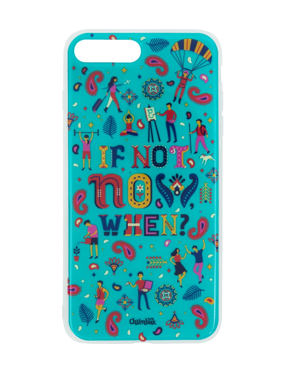 

Chumbak Turquoise Blue Typographic Printed 3D iPhone 7 Plus Case