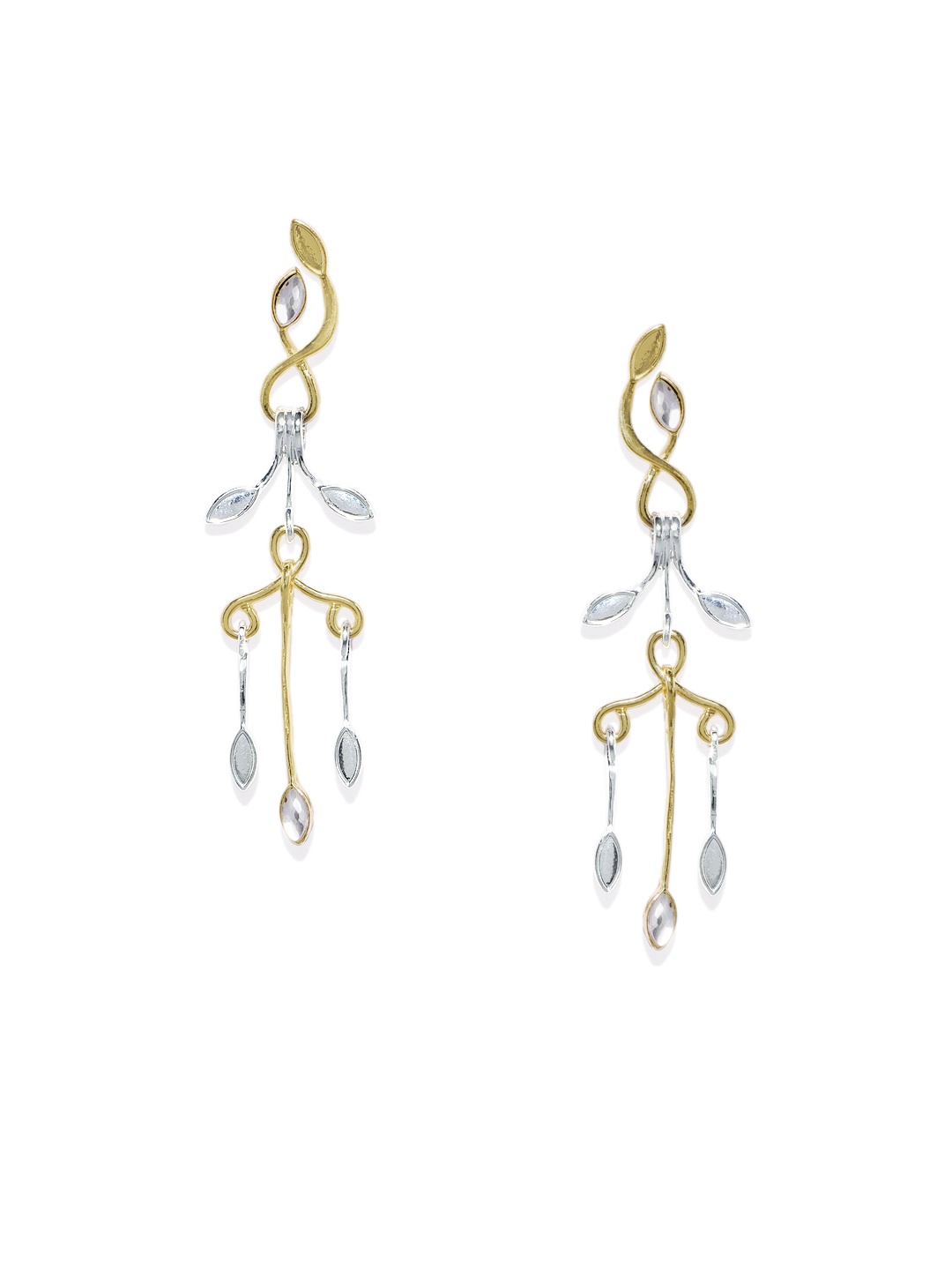 

Blisscovered Gold-Toned Contemporary Drop Earrings