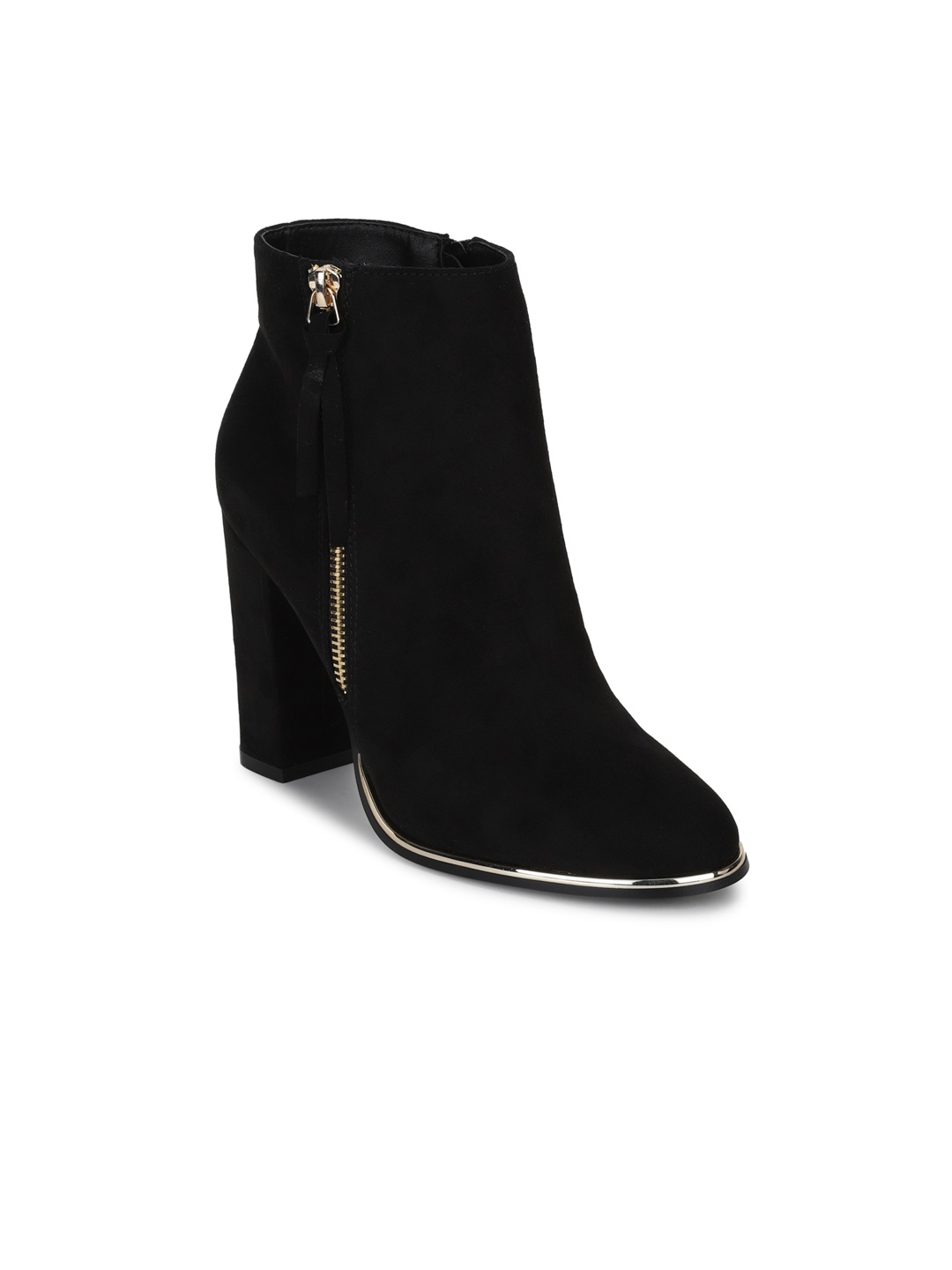 

Truffle Collection Women Black Solid Heeled Boots