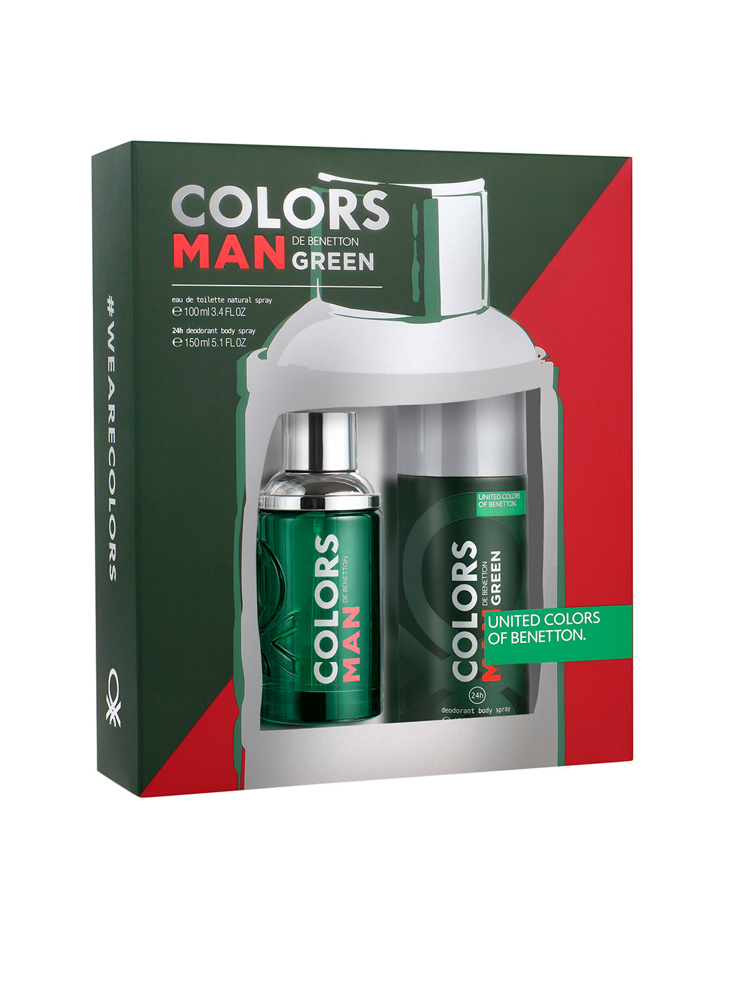 

United Colors of Benetton Men Fragrance Gift Set, Green