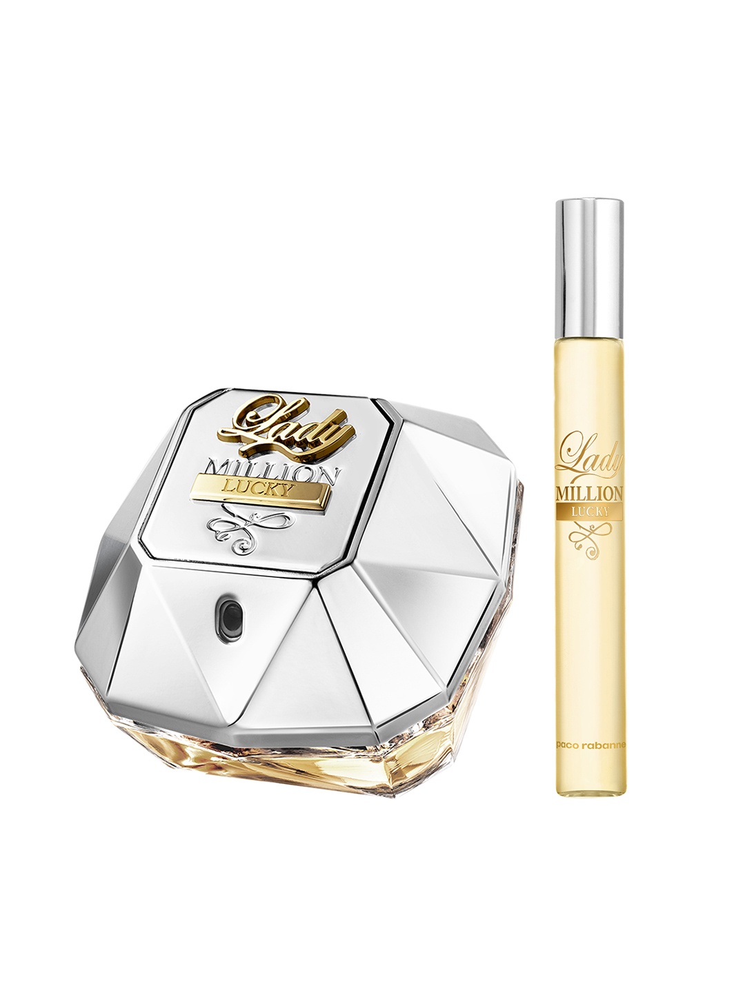 

Paco Rabanne Lady Million Lucky Eau de Parfum 80ml + Travel Spray 10ml, Silver