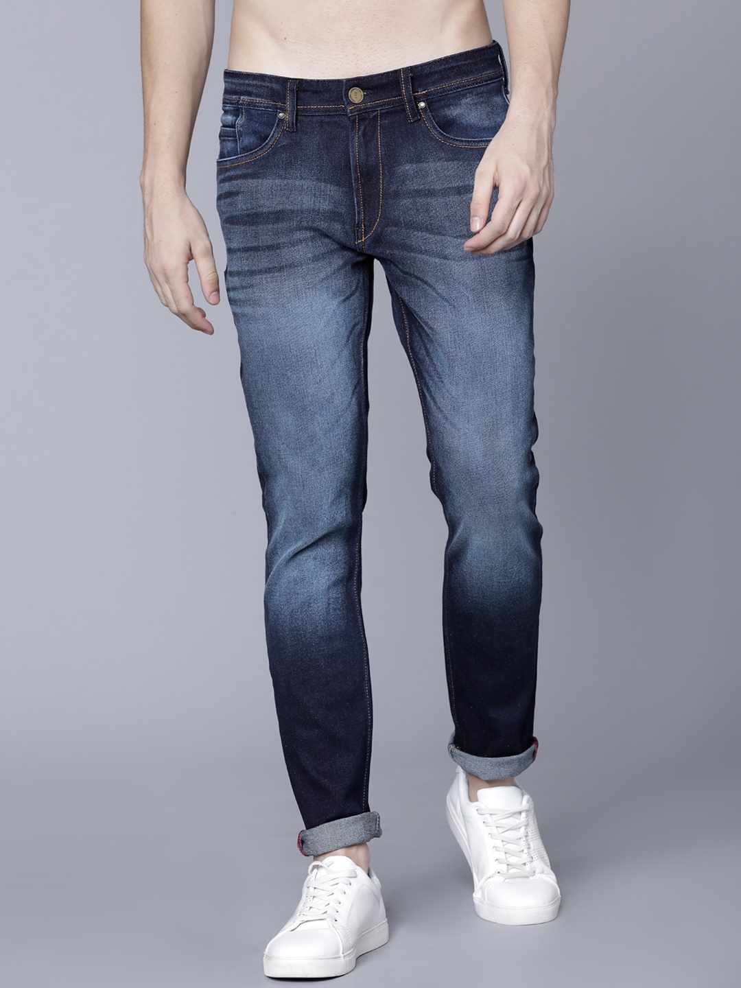 

LOCOMOTIVE Men Blue Slim Fit Mid-Rise Clean Look Stretchable Jeans