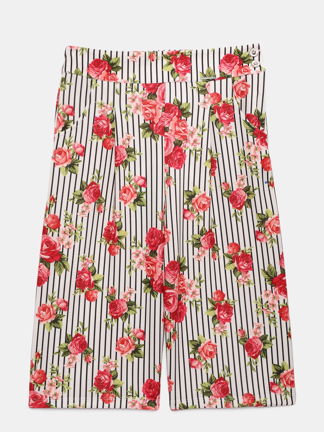 

Peppermint Girls Red & White Printed Culottes