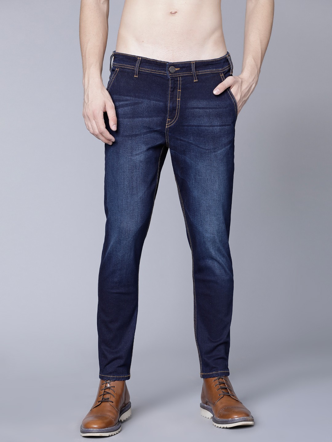 

LOCOMOTIVE Men Blue Slim Fit Mid-Rise Clean Look Stretchable Jeans