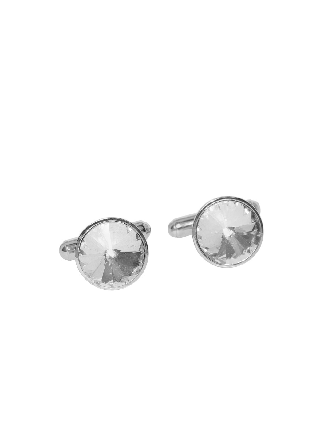 

Zaveri Pearls Silver-Toned Round Cufflinks