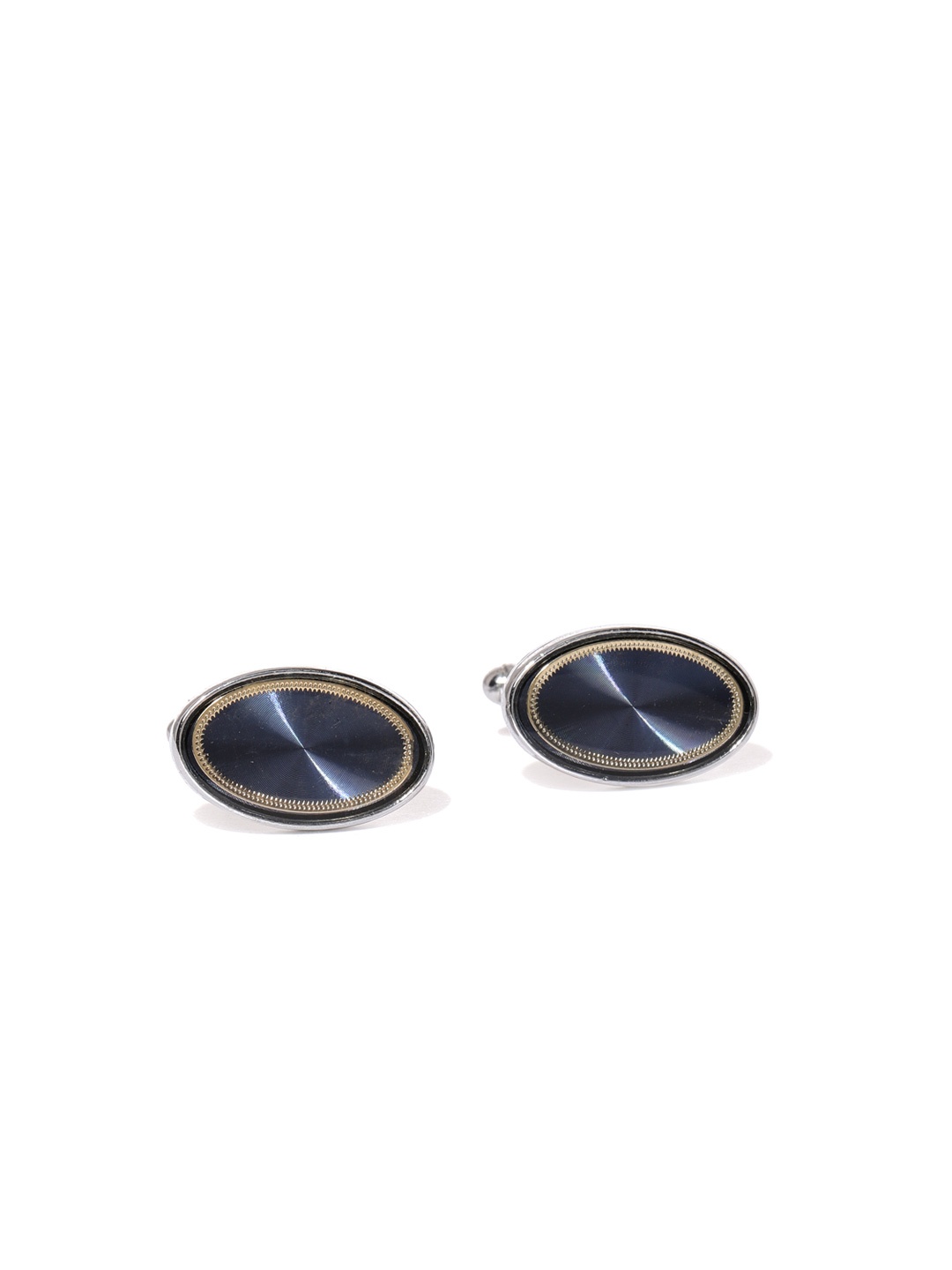 

Zaveri Pearls Silver-Toned Oval Cufflinks