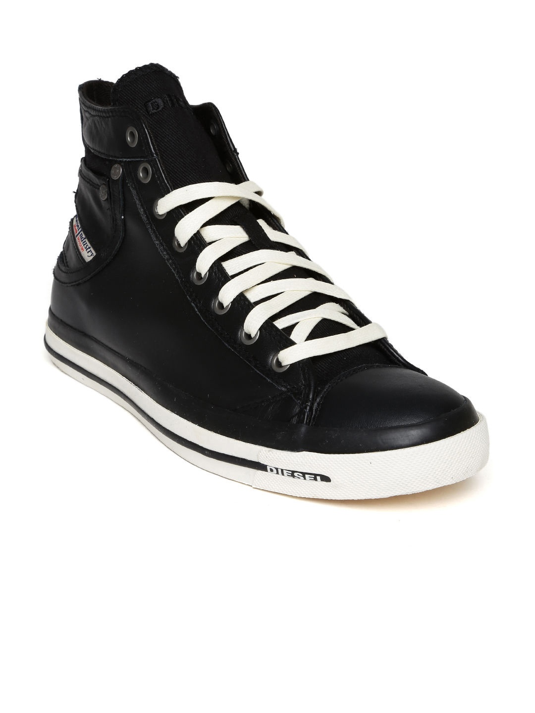 

DIESEL Men Black Leather Casual Shoes